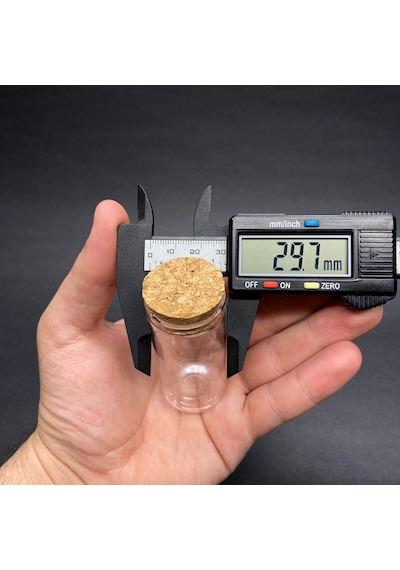 30ml Mantar Tıpalı Cam Şişe - 30 Cc Geniş Ağızlı Mantar Tıpalı Cam Şişe 30x60 Mm X 6 Adet