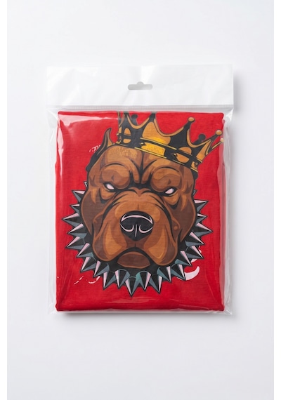 Kırmızı Köpek Desenli Motosiklet Sele Kılıfı