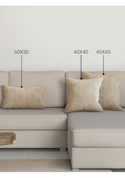 Br Perle Home Daily Series Bej Rengi Kırlent Yastık Kılıfı Bej