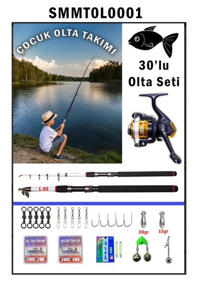 Alastor 30 Lu Çocuk Olta Takımı Profesyonel Çocuk Seti