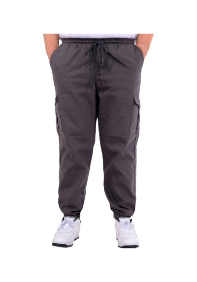 Mode Xl Büyük Beden Erkek Gabardin Kargo Jogger Doga 21927 Antrasit Antrasit