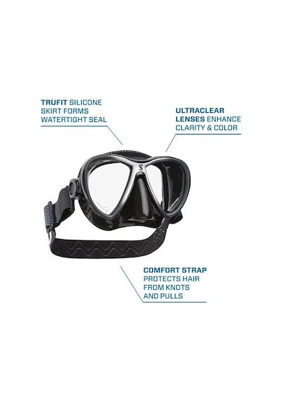 Scubapro Synergy Twin Dalış Maskesi Siyah/gri