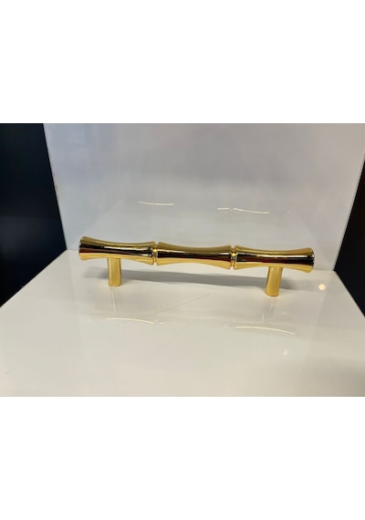 Lüx Bambu Metal Kulp 96mm Altın Dolap Kapak Modern Çekmece Mobilya Tv Ünite Komidin Vestiyer Gold Altın