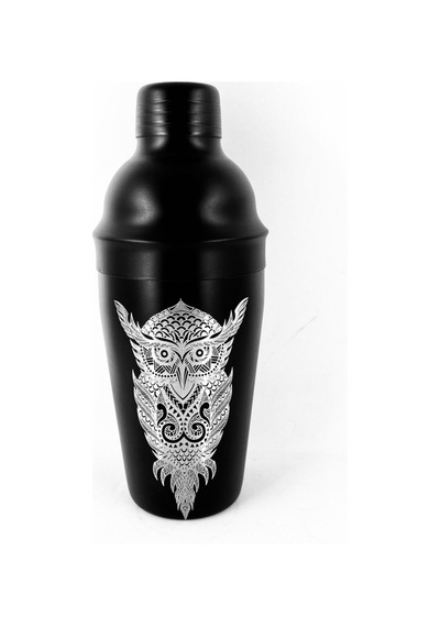 Çelik Owl Tattoo Kokteyl Shaker
