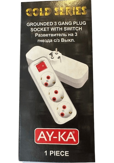 Ayka 3 Lü Anahtarlı Kablosuz Priz