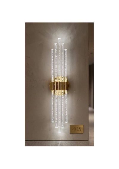 Bhbackhome Aura Medium 39 Cm Modern Tasarım Led Aplik - Duvar Lambası - Gold - Beyaz Led Gold Beyaz Led