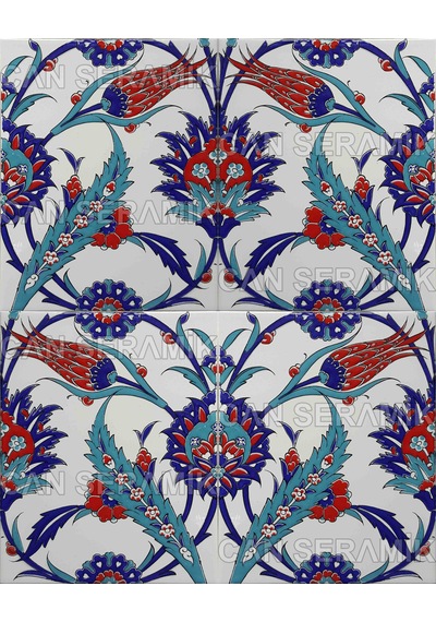 Can Seramik – 20x25 Cm. Cç-313 İznik Çini Karo 5' Li 1 Paket