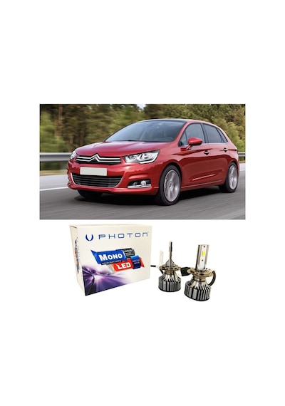 Citroen C4 Led Xenon Kısa Far Ampulü H7 Mono Yeni Seri Beyaz 2012-2017