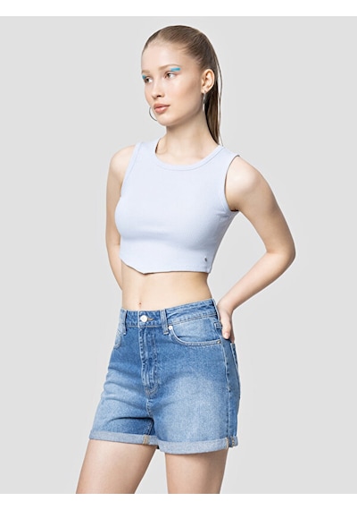 Crop Kadın Atlet Açık Mavi