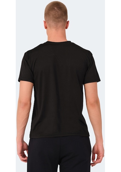 Slazenger KALLIAS Erkek Cepli V Yakan Siyah Tişört