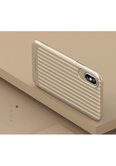 Usams iPhone Uyumlu X Xs Ultra Slim Fit Premium Koruma Pc Kılıf- 5775 Altın