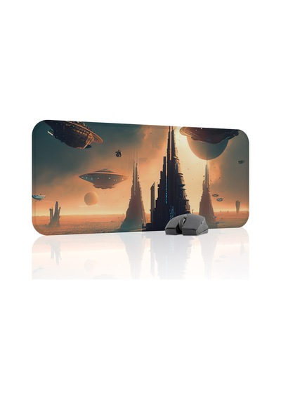 Yıldız Galaksi Kaymaz Dikişli Kauçuk Oyuncu Mousepad V1 - 70x30 Xl Gaming Mouse Pad Fare Altlığı