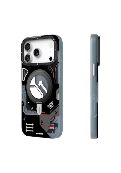 Apple Uyumlu iPhone 17 Pro Kılıf M-safe Şarj Özellikli Youngkit Starship Serisi Kapak Siyah Siyah