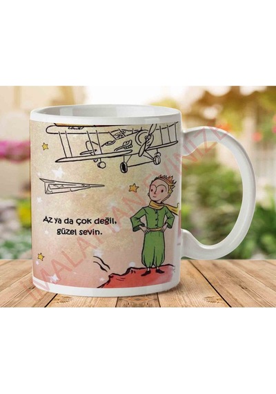 Az Ya Da Çok Değil Güzel Sevin Iki Tarafı Baskılı Kupa Bardak Çok Renkli
