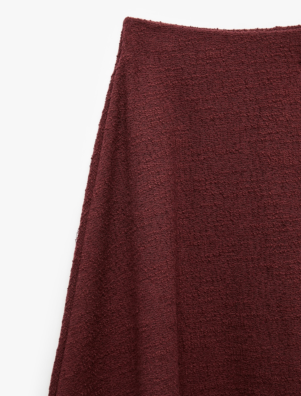 Koton Normal Bel Regular Fit Dokulu A Kesim Midi Etek Bordo 7wak10032uk