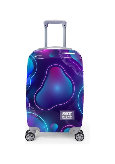 Coral High Renkli Desenli Kabin Boy Valiz 50cm 16532 Lacivert