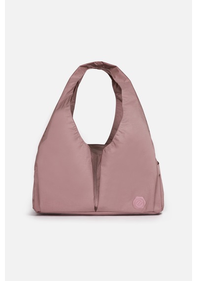 İcone Bag Pliseli Spor Çanta, Su Geçirmez Kumaş Spor Çanta, Omuz Çantası, Çok Cepli Spor Çanta Pudra