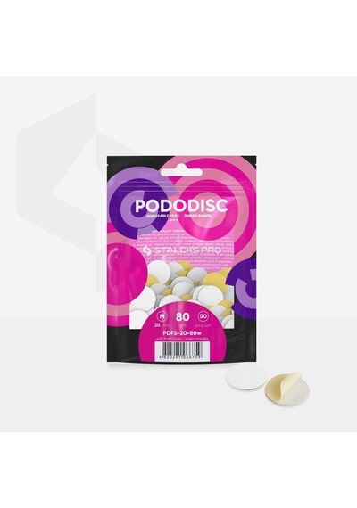 Staleks Pododisk İçin Yedek Törpü Yumuşak Tabanlı 20mm 80 Grit Medium 50li