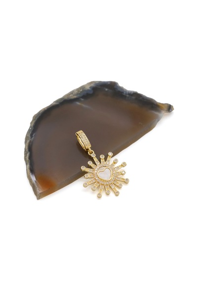 Ferizz Ajda Charm Çelik Altın Kaplama Kadın Kalp Model-chr-113 Gold