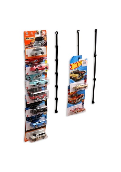 Kartlı Metal Araba Askı Aparatı, Silikon, Siyah, 50'li Set, Regular & Premium Ve Uzun Kart Organizatör