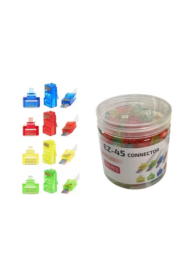 Taplin Tk-877c Ez Rj45 Cat6 8p-8c 4 Renkli Soket - 100adet