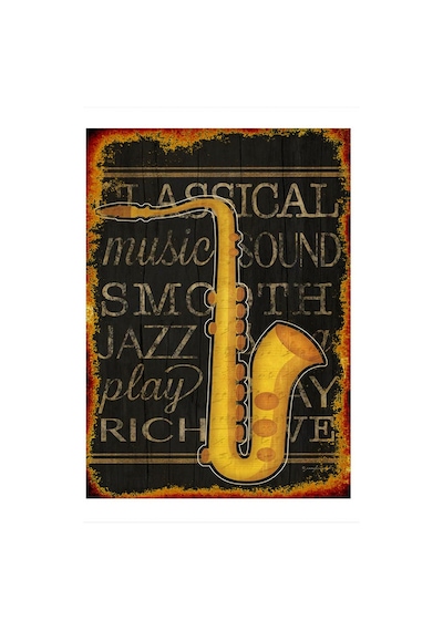 Bedeko Klasik Jazz Müziği Art Mdf Tablo 25 Cm X 35 Cm