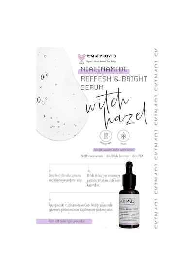 Skin401 %10 Niacinamide Canlandırıcı Ve Aydınlatıcı Serum 30ml