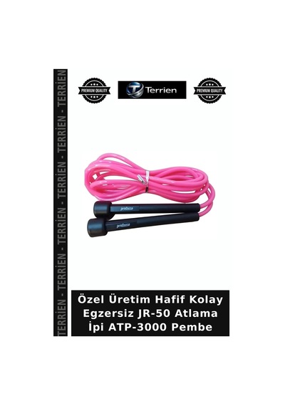 Özel Üretim Hafif Kolay Egzersiz Jr-50 Atlama İpi Atp-3000 Pembe