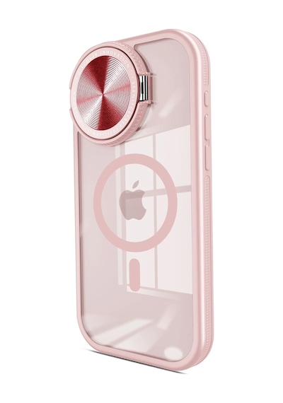 Newface Apple iPhone Uyumlu 14 Pro Max Kılıf Teleskop Lens Magsafe Silikon Kapak Semeglbl - 73 - Pembe