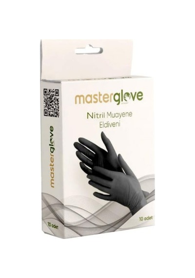 Master Glove Nitril Eldiven Pudrasız Siyah 10'lu Master Glove Nitril Eldiven Pudrasız Siyah 10'lu