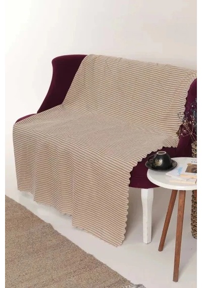 Fitilli Koltuk Örtüsü 170 X 210 Cm Bej