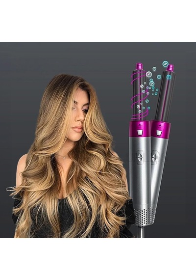 Pratik Pro Hava Üflemeli Saç Düzleştirici Şekillendirici 5in1 Saç Bakım Seti Hot Air Styler 5 İn 1