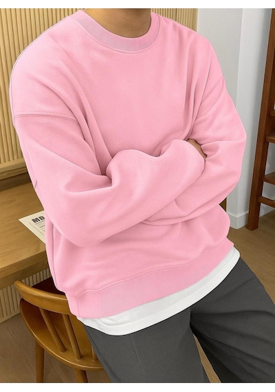 Benroma 3 İplik Penye Unisex Sweatshırt Pembe