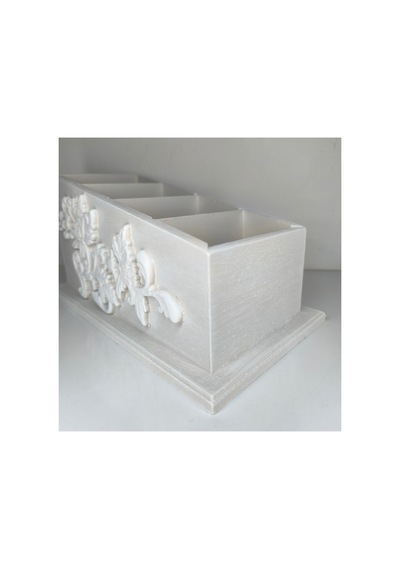 Kumandalık Düzenleyici 25cm 13cm 13cm Orta Sehpa Dekoru Ev Dekorasyon Ürünleri Bej - 909307127