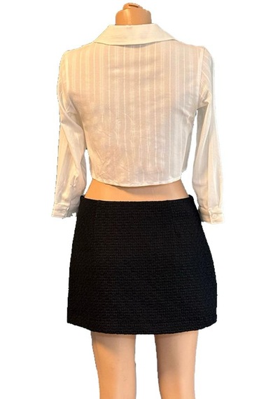 Soultextile Kadın Siyah Mini Etek Siyah
