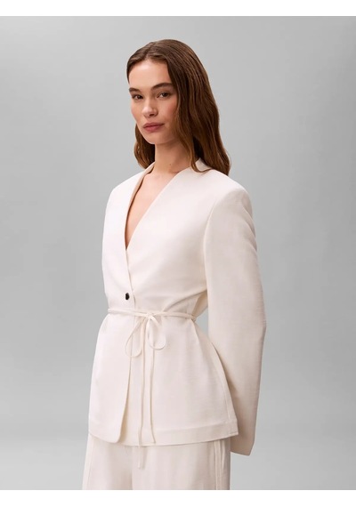 Calvin Klein Hvy Textured Shıne B, Yas, Xxs Krem Kadın Ceket