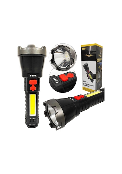 EL FENERİ ŞARJLI COB LED RANCHI RC-06/ZJ-06 Siyah