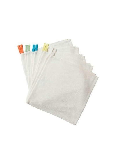 Ikea Unisex Çocuk Beyaz Krama 10 Adet 30X30 Cm Havlu Seti Bebek El Havlusu Peçete Beyaz