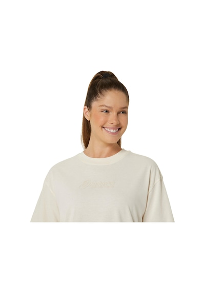Asics ASICS LOGO TEE Bej Women Kısa Kollu Tshirt 2032C843-201