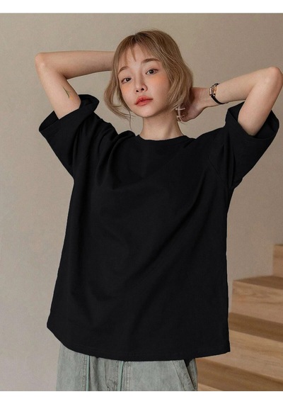 Flood Of Style Kadın Siyah Fructification Baskılı Oversize T-shirt