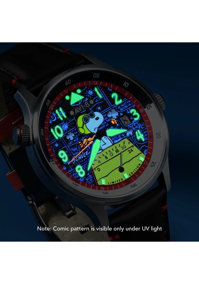 Avı-8 Hawker Hurricane Av-4151-01 Mckellar Dual Time Peanuts Snoopy Flying Ace Limited Edition Erkek Gri
