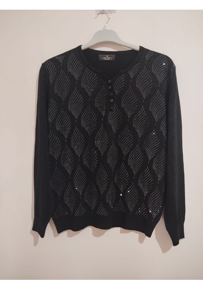 Anne Moda Ankara Üstün Kalite, Standart Beden, Kapri Kollu, Pamuk-akrilik Karışımı, Şık, Triko Kazak/bluz Siyah Anne Moda Ankara Üstün Kalite, Standart Beden, Kapri Kollu, Pamuk-akrilik Karışımı, Şık, Triko Kazak/bluz Siyah