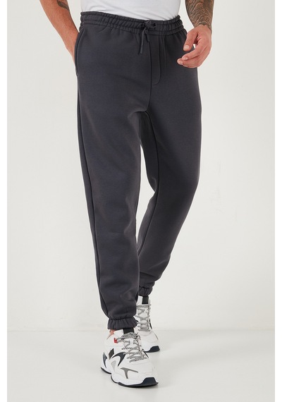 Buratti Pamuklu Regular Fit Normal Bel Lastikli Paça Cepli Erkek Eşofman Altı 59080153W4 Antrasit