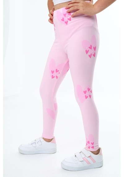 Toontoy Kids Toontoy Kız Çocuk Baskılı Tayt Pembe