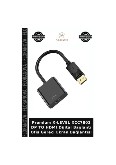 Premium X-level Xcc7802 Dp To Hdmı Dijital Bağlantı Ofis Gereci Ekran Bağlantısı