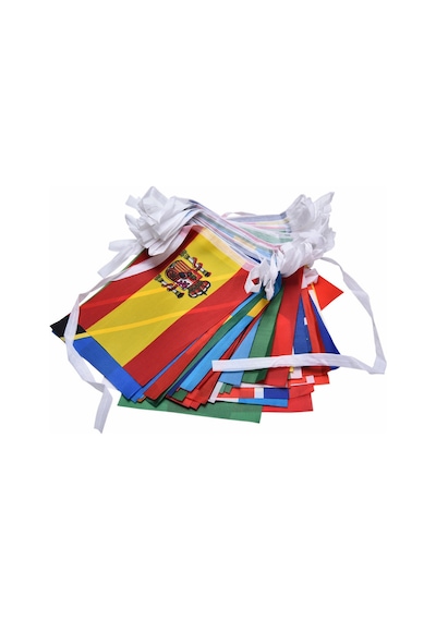 Yabancı Ülke Bayrakları Dizili 100 Adet Bayrak 20X30Cm-Dizi Uzunluğu 35M.