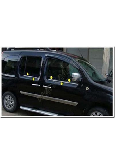Renault Kangoo Krom Cam Çıtası 2008 Sonrası 4 Parça Paslanmaz  Çel