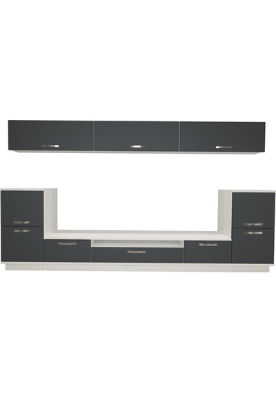 Decoraktiv Trendstyle 9 Mdf Tv Ünitesi Tv Sehpası Beyaz - Antrasit