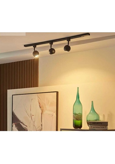 Gu10 Os Ram Tasarruflu Led Ampül Alimünyum 1 Metre Küre Siyah Met