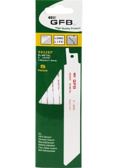 Metal Tilki Kuyruğu Testere 150 Mm 5'li Paket
